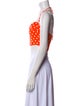Reformation Polka Dot Print Square Neckline Crop Top
