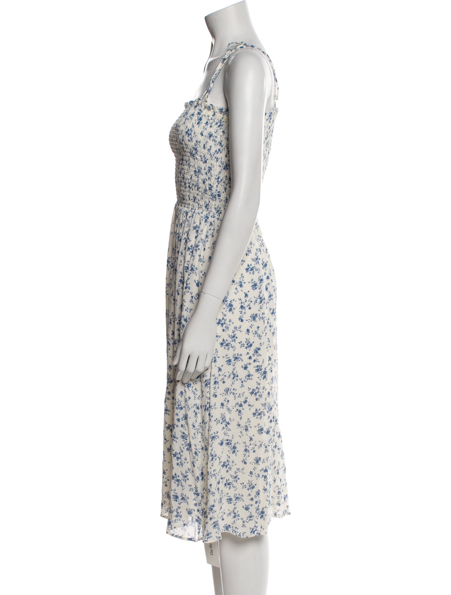 Reformation Floral Print Midi Length Dress