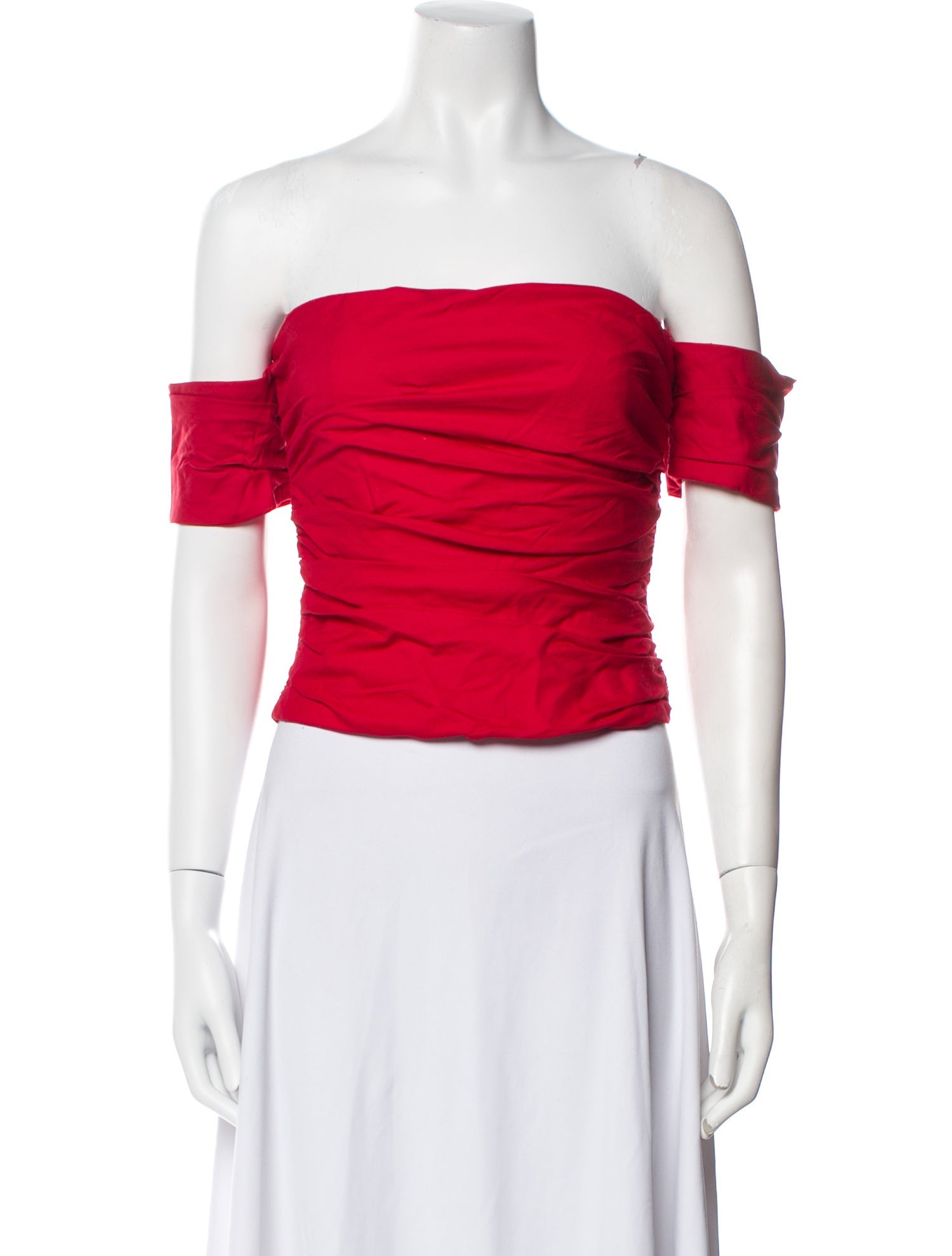 Reformation Off-The-Shoulder Short Sleeve Crop Top