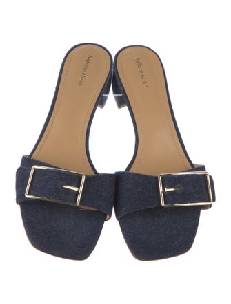 Reformation Denim Slides