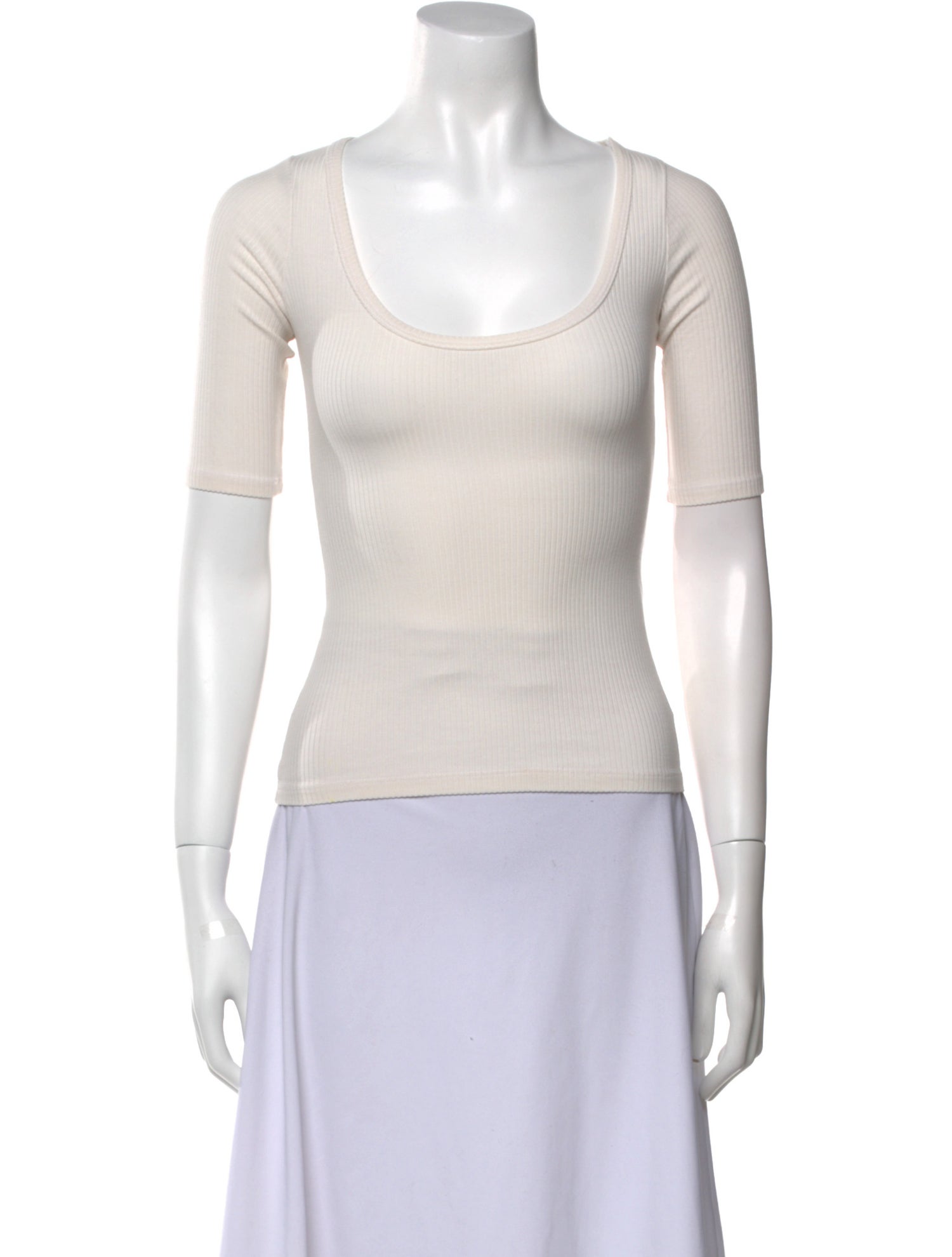 Reformation Scoop Neck Short Sleeve Top