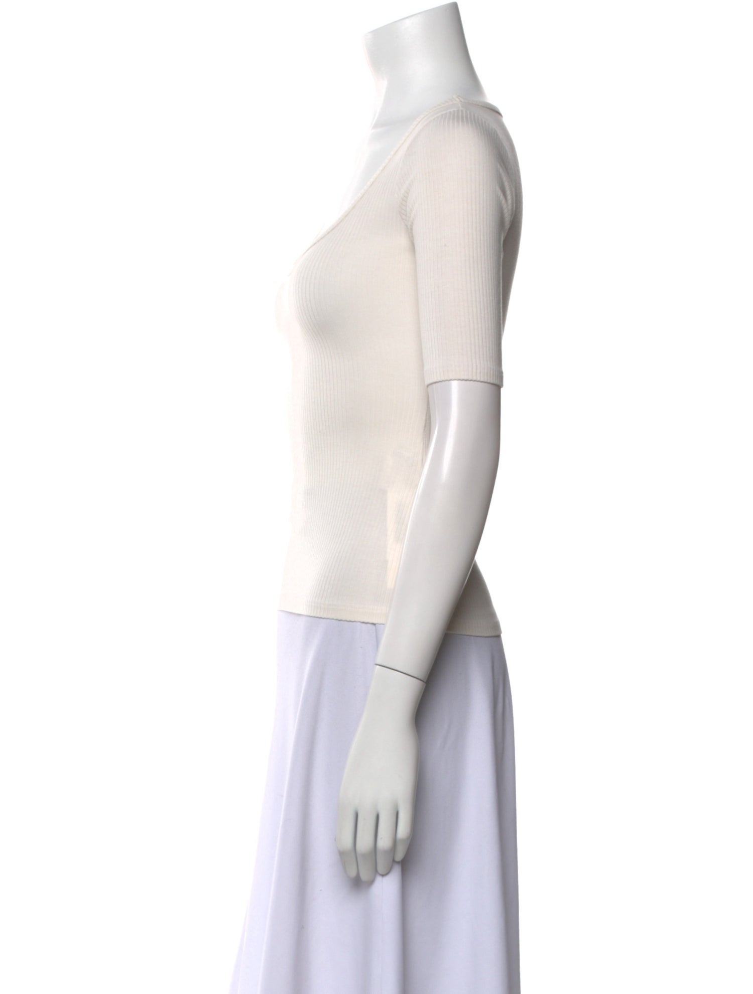 Reformation Scoop Neck Short Sleeve Top