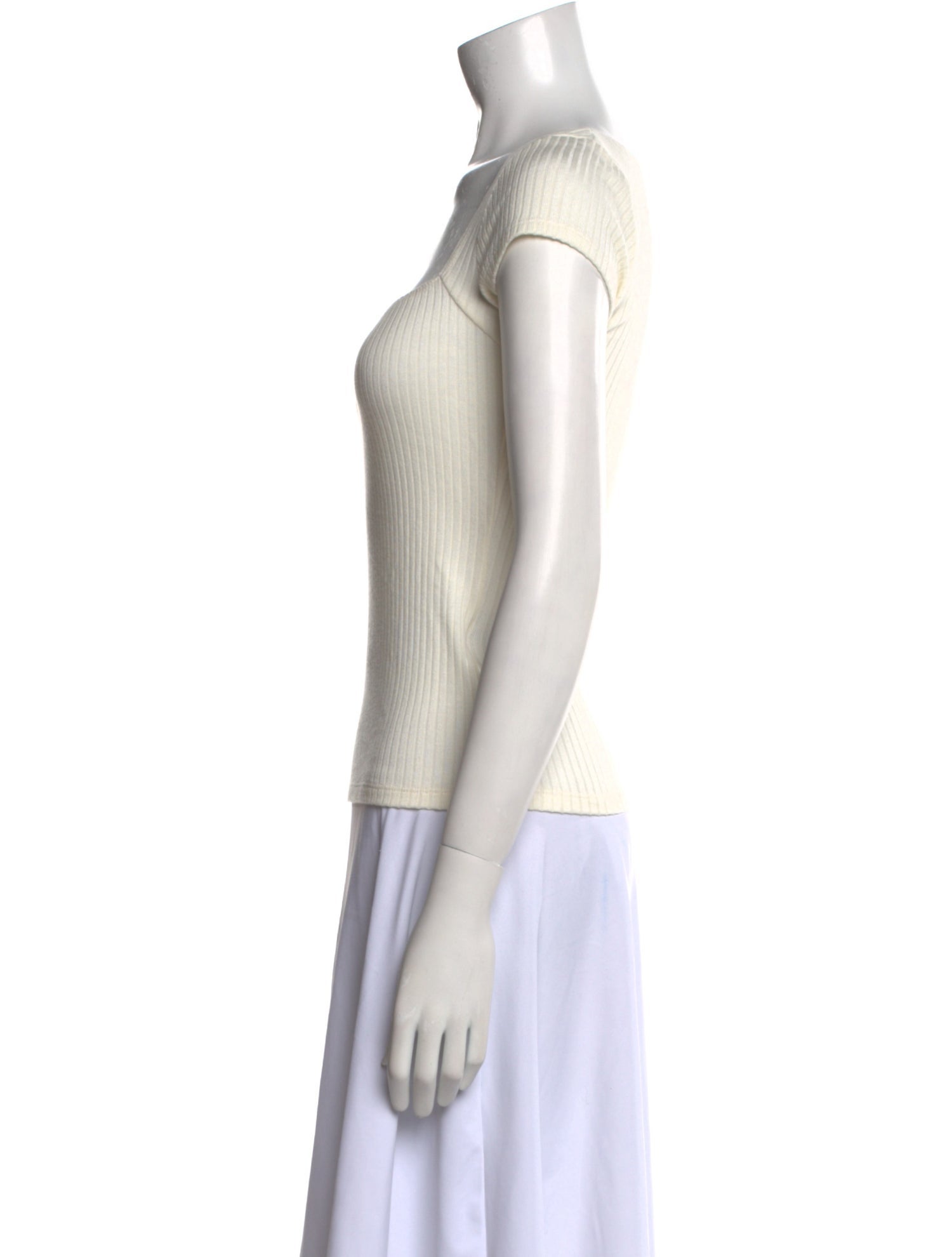 Reformation Square Neckline Short Sleeve Top