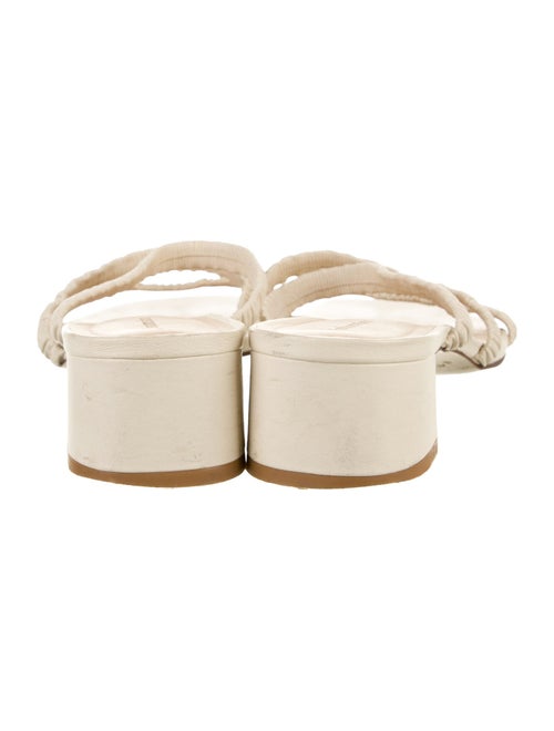 Reformation Leather Pleated Accents Slides