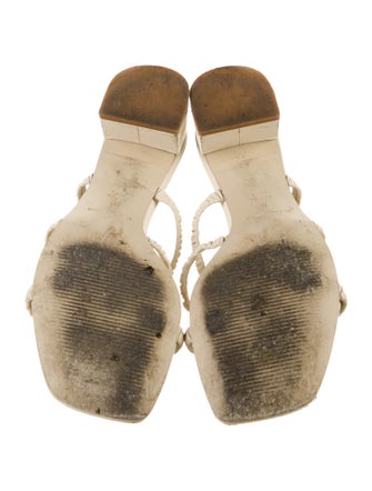 Reformation Leather Pleated Accents Slides