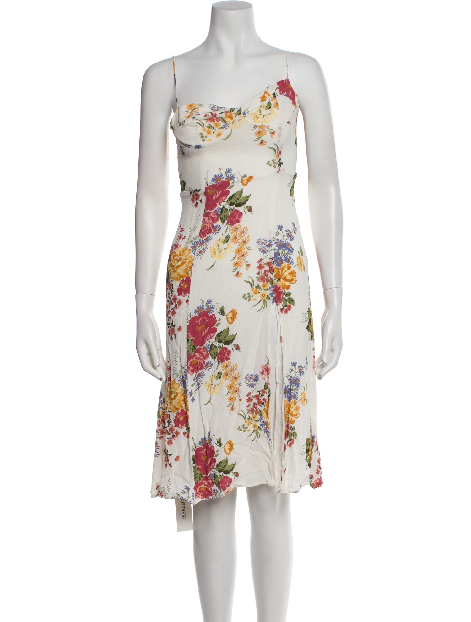 Reformation Floral Print Knee-Length Dress