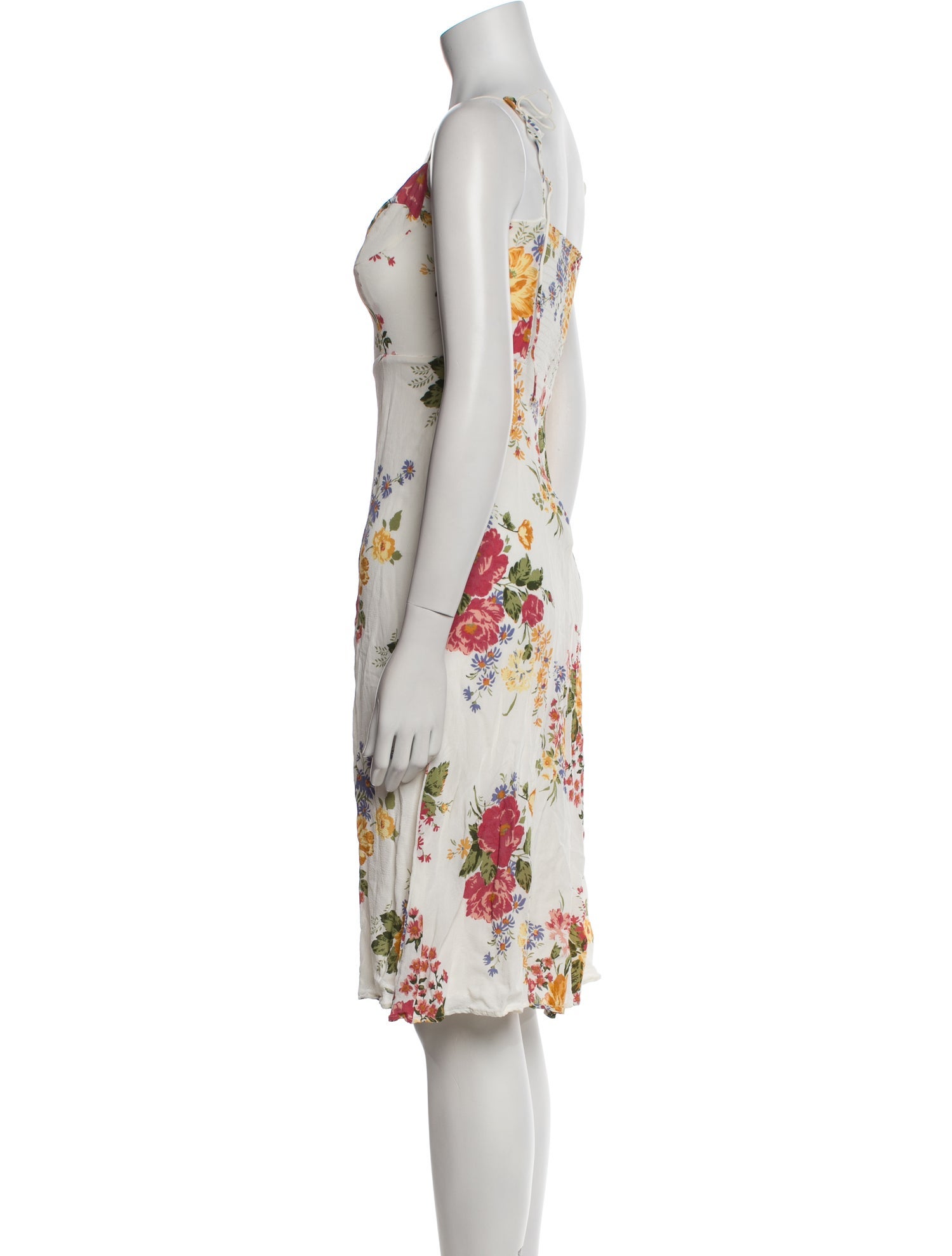 Reformation Floral Print Knee-Length Dress