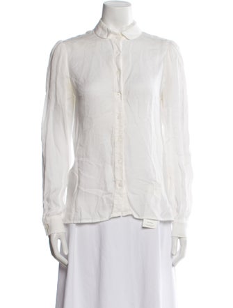 Reformation Linen Long Sleeve Button-Up Top