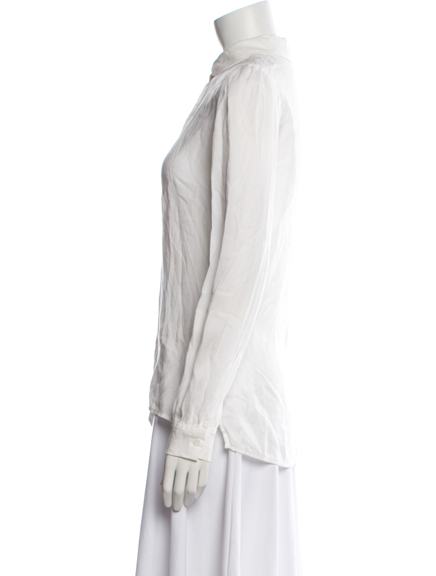 Reformation Linen Long Sleeve Button-Up Top