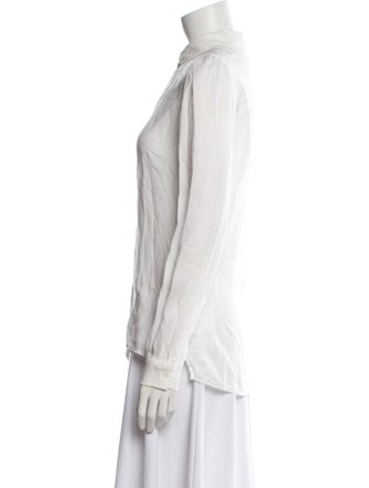 Reformation Linen Long Sleeve Button-Up Top
