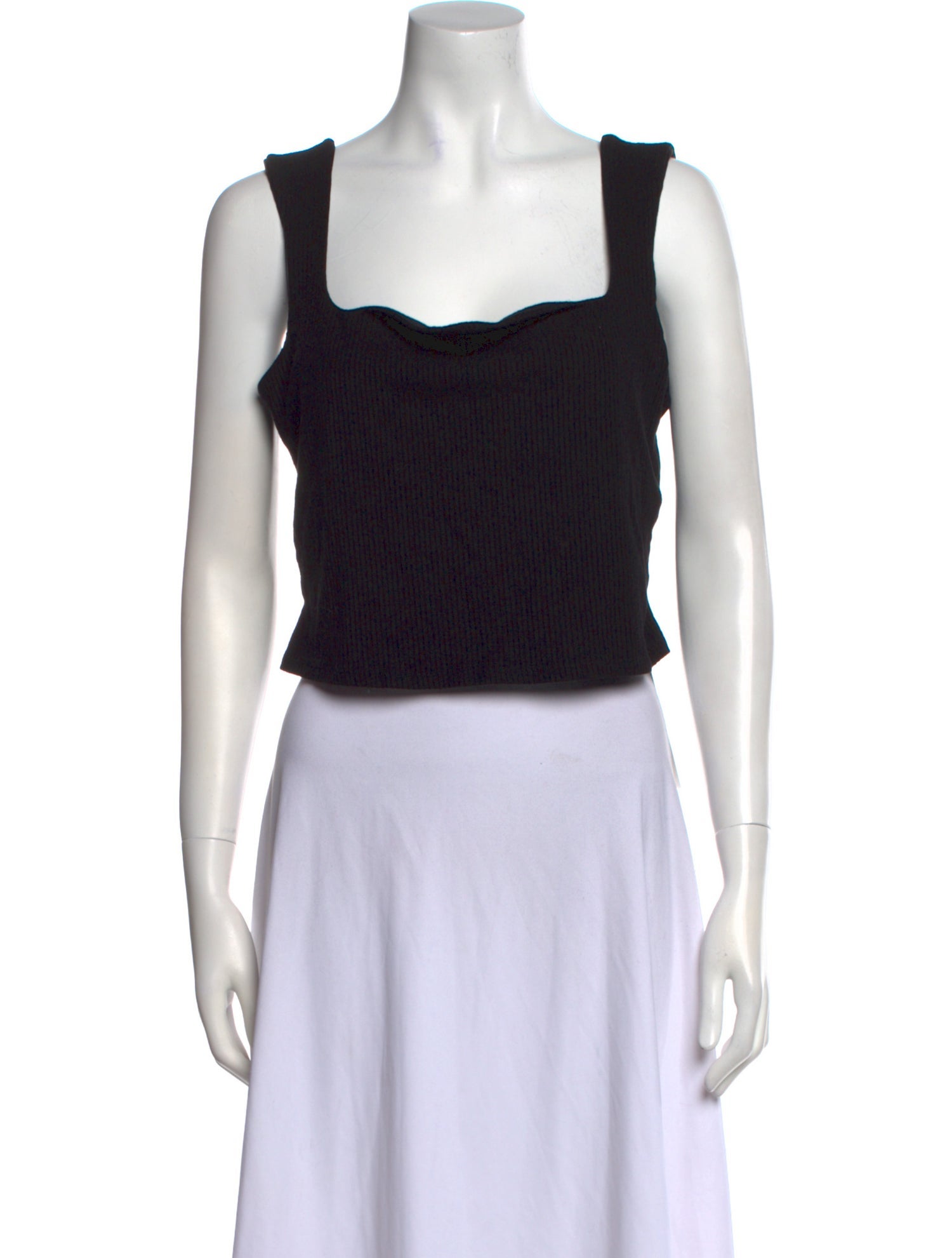 Reformation Square Neckline Sleeveless Crop Top