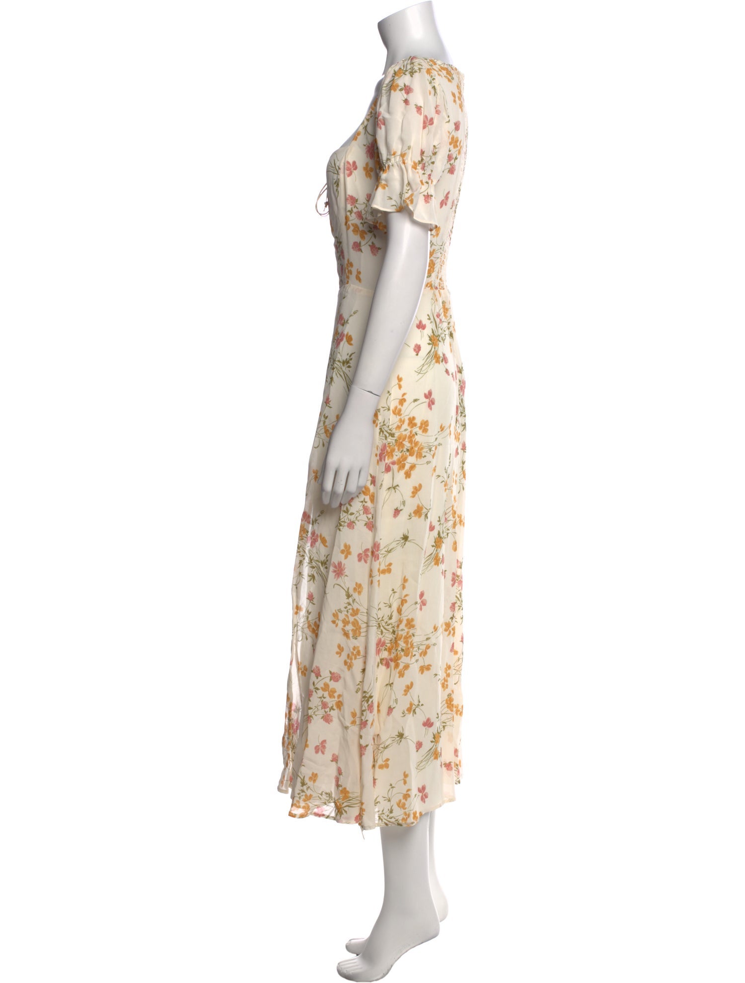 Reformation Floral Print Long Dress