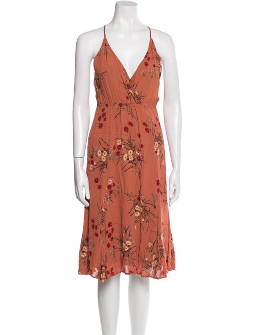 Reformation Floral Print Knee-Length Dress
