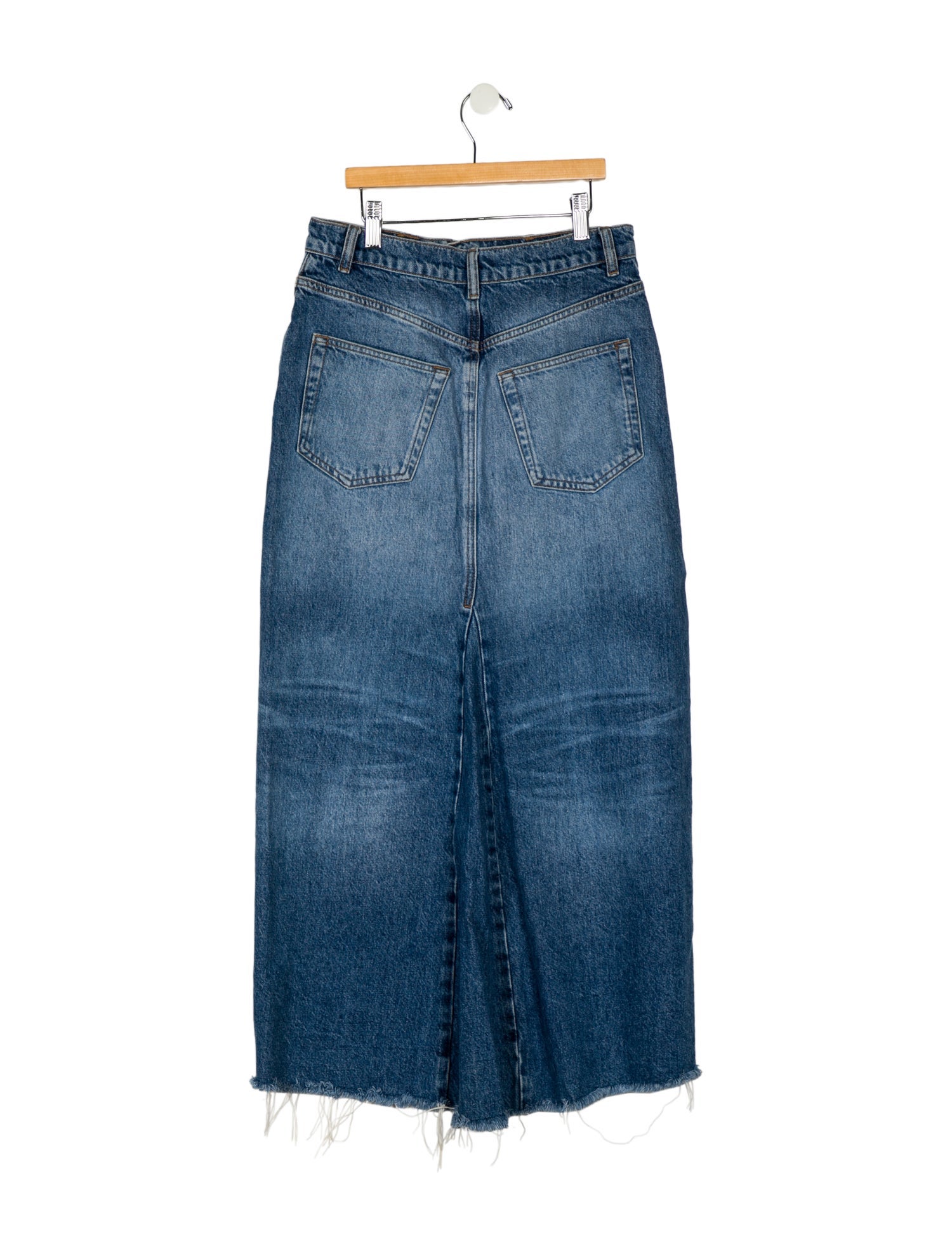 Reformation Raw-Edge Trim Midi Length Skirt