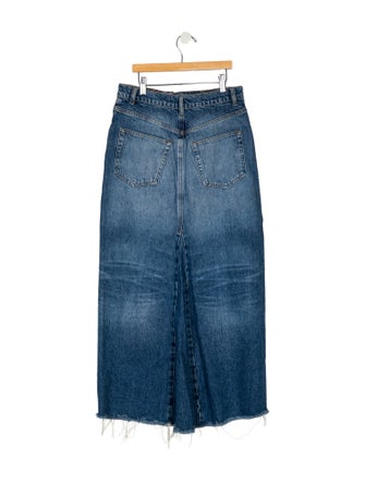 Reformation Raw-Edge Trim Midi Length Skirt