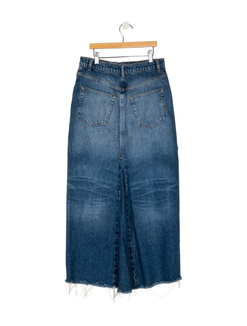 Reformation Raw-Edge Trim Midi Length Skirt