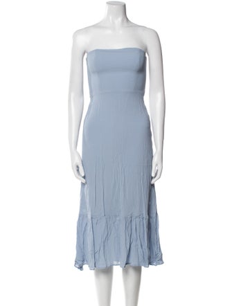 Reformation Strapless Knee-Length Dress