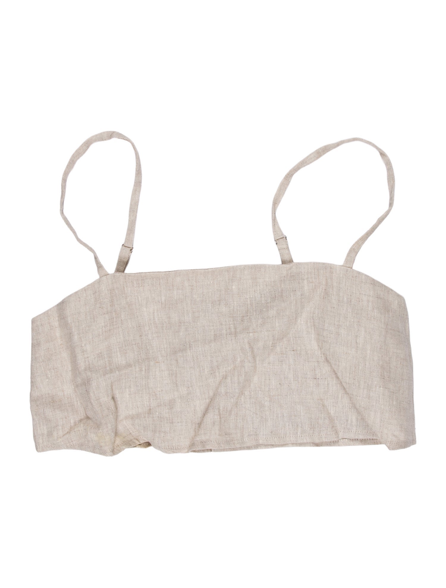 Reformation Linen Square Neckline Crop Top