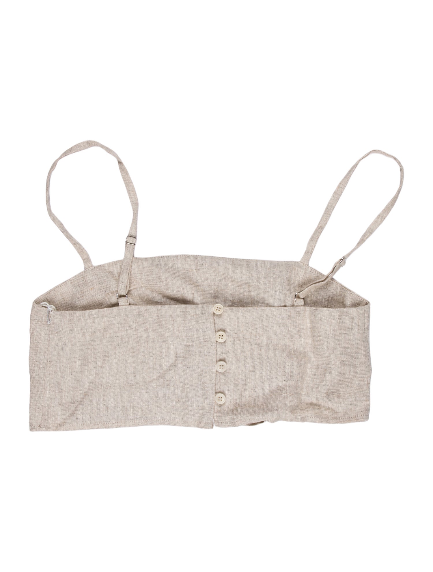 Reformation Linen Square Neckline Crop Top