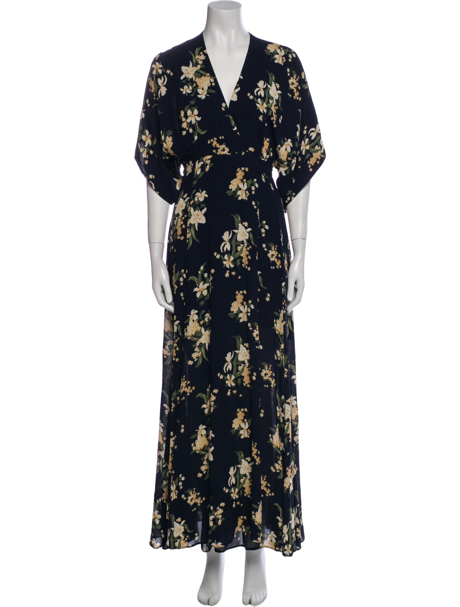 Reformation Floral Print Long Dress