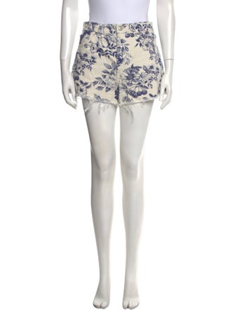 Reformation Floral Print Mini Shorts