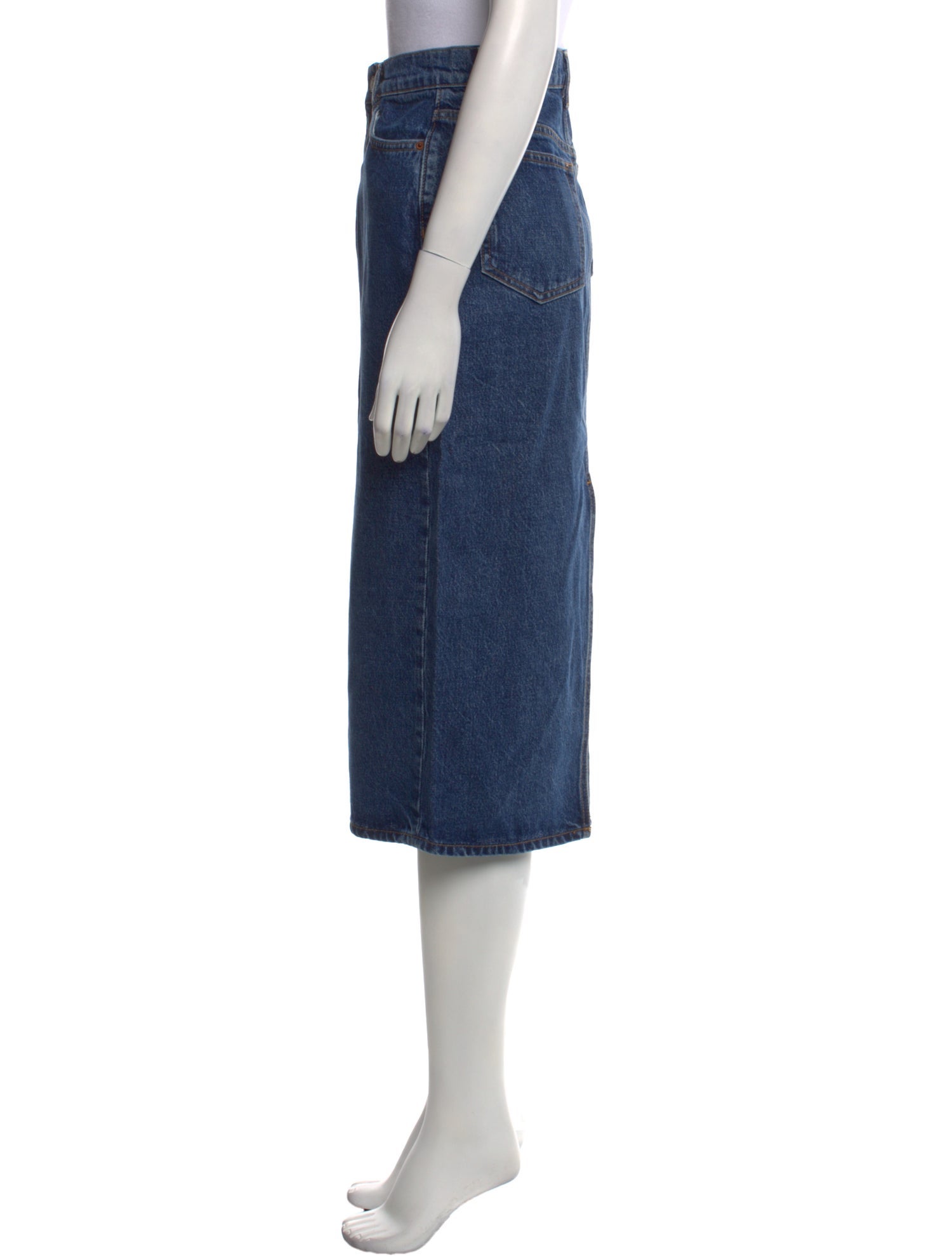 Reformation Whipstitch Trim Midi Length Skirt