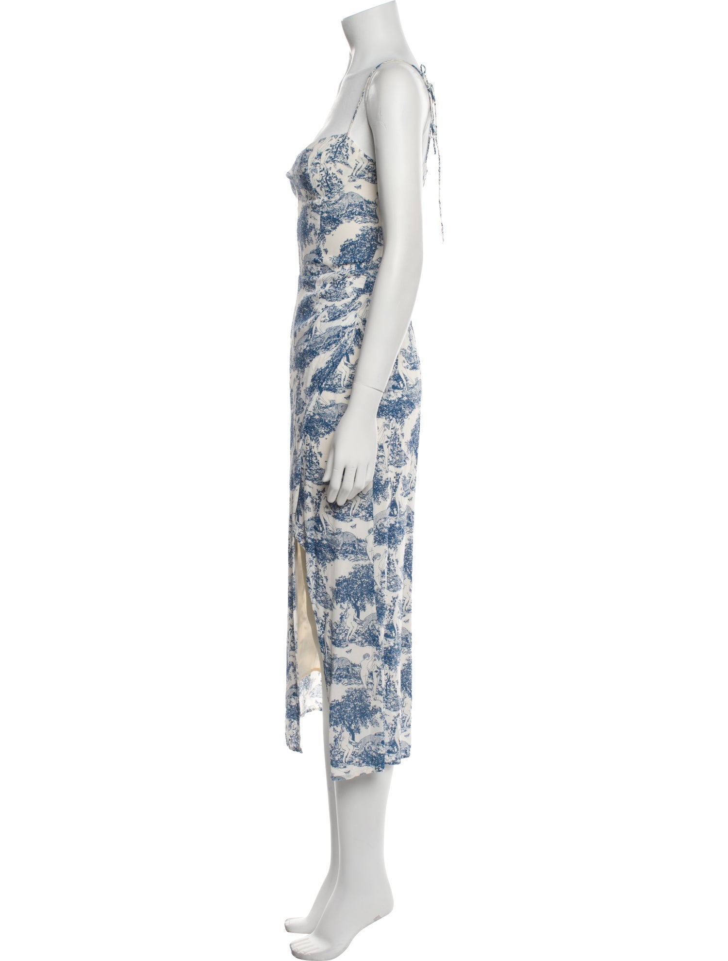 Reformation Floral Print Midi Length Dress