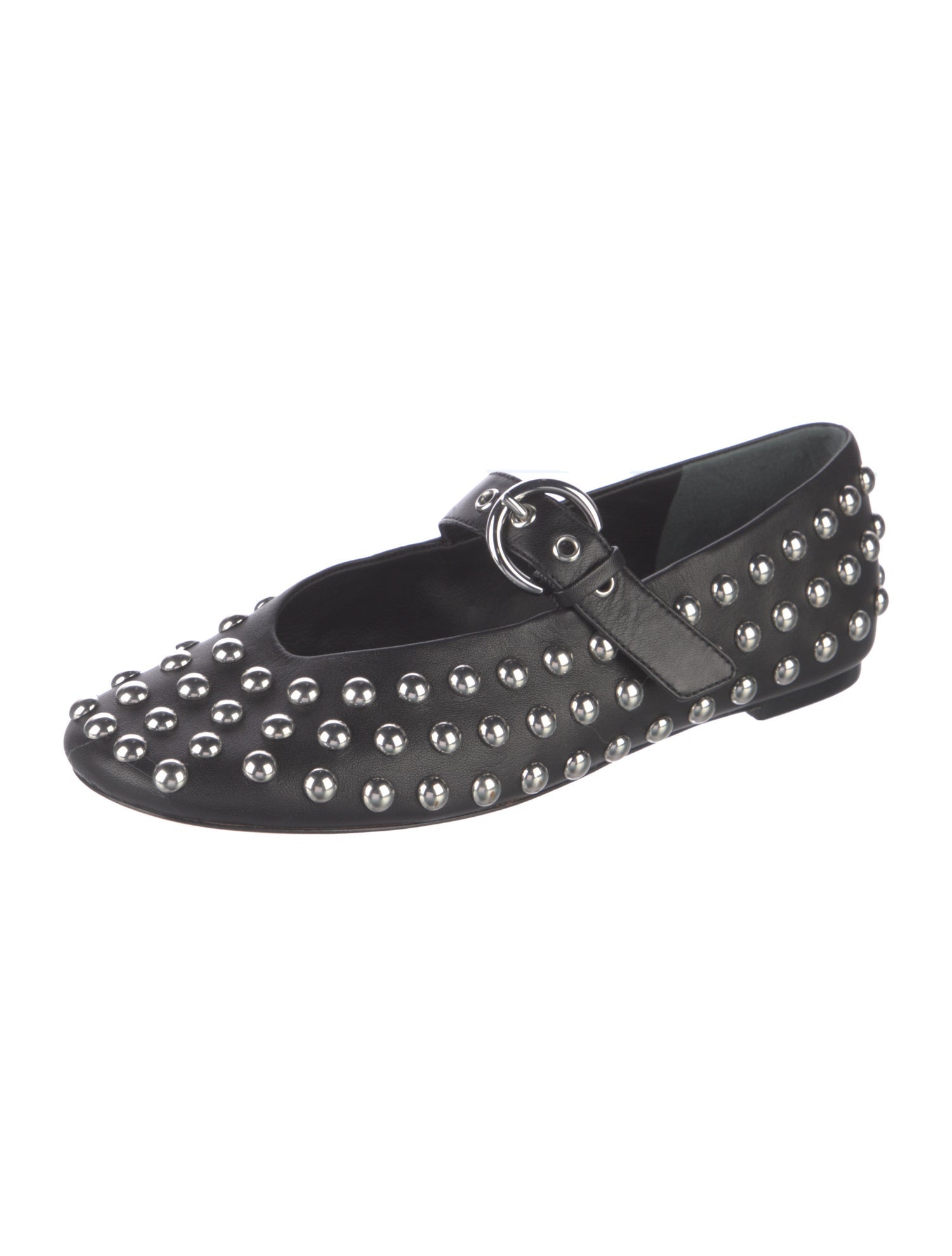 Reformation Satin Crystal Embellishments Mary Jane Flats