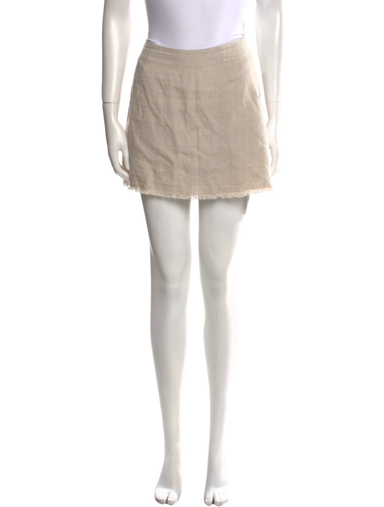 Reformation Raw-Edge Trim Mini Skirt