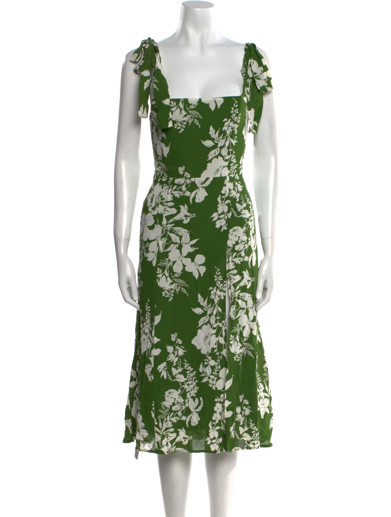 Reformation Floral Print Midi Length Dress