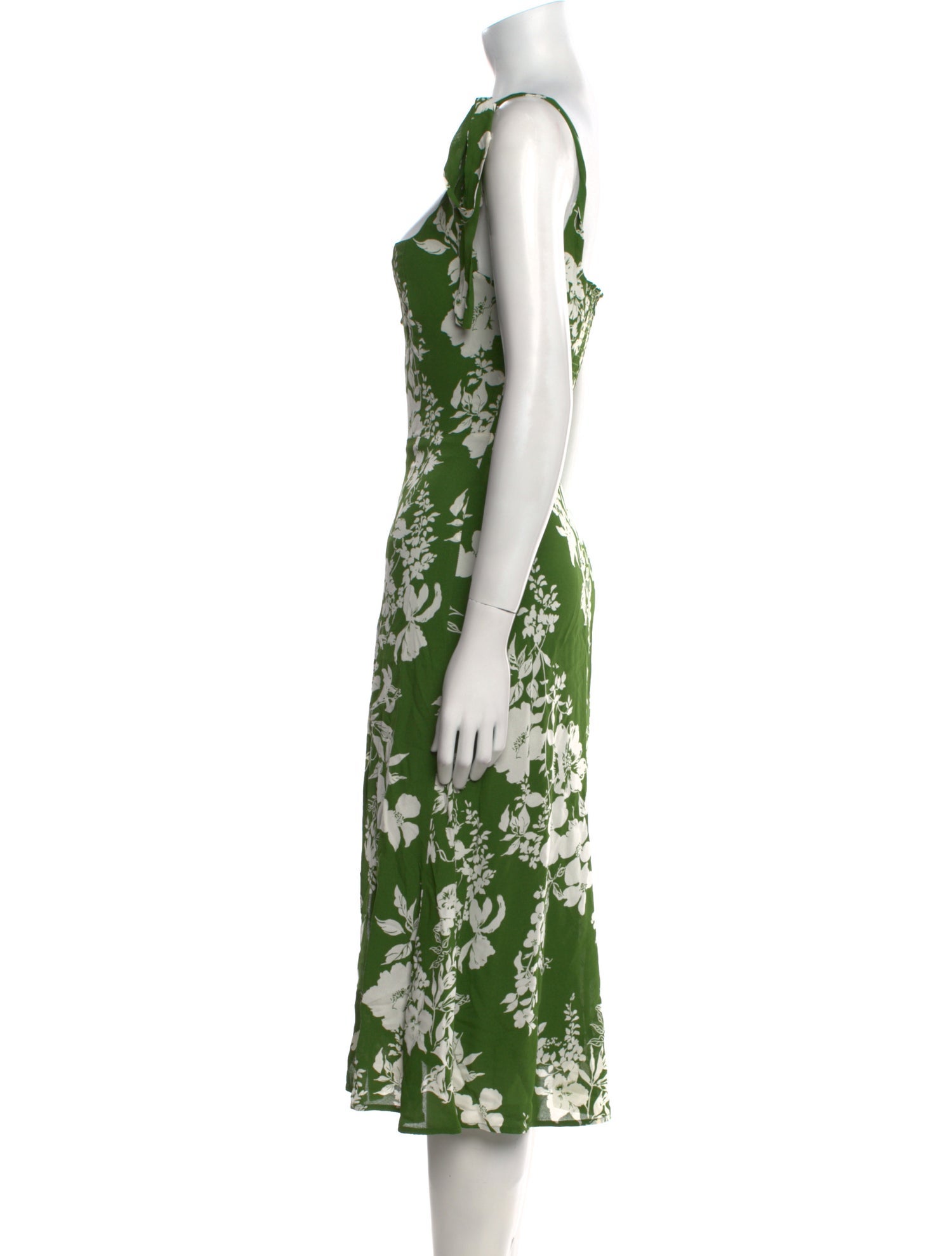 Reformation Floral Print Midi Length Dress