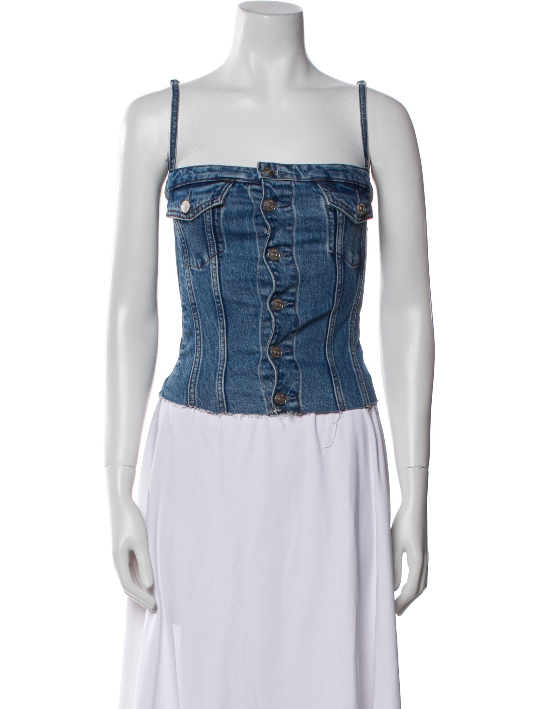 Reformation Square Neckline Sleeveless Crop Top w/ Tags