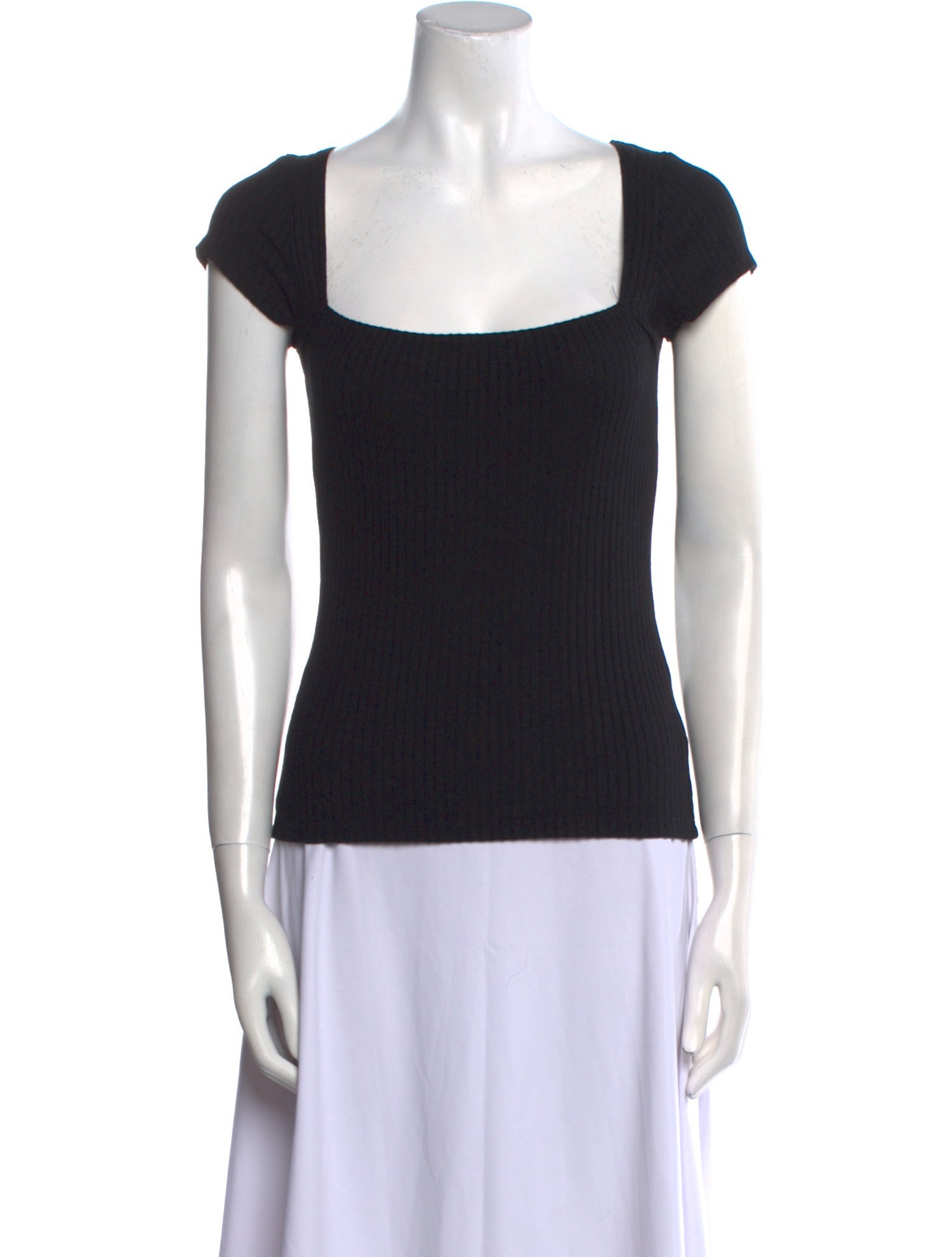 Reformation Square Neckline Short Sleeve Top