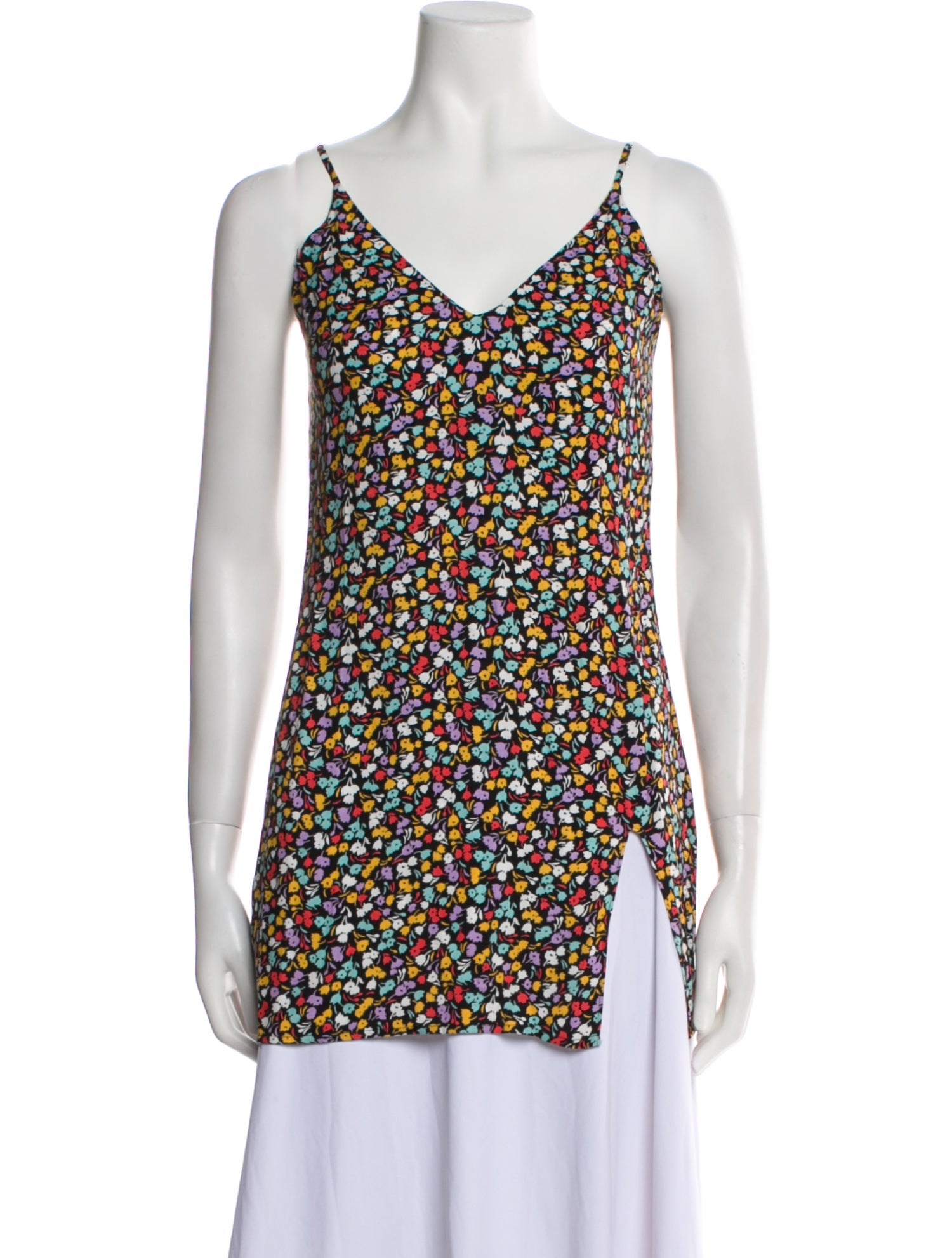 Reformation Floral Print V-Neck Top