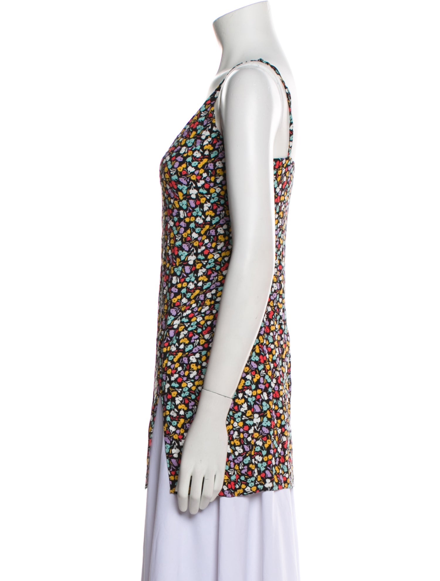 Reformation Floral Print V-Neck Top