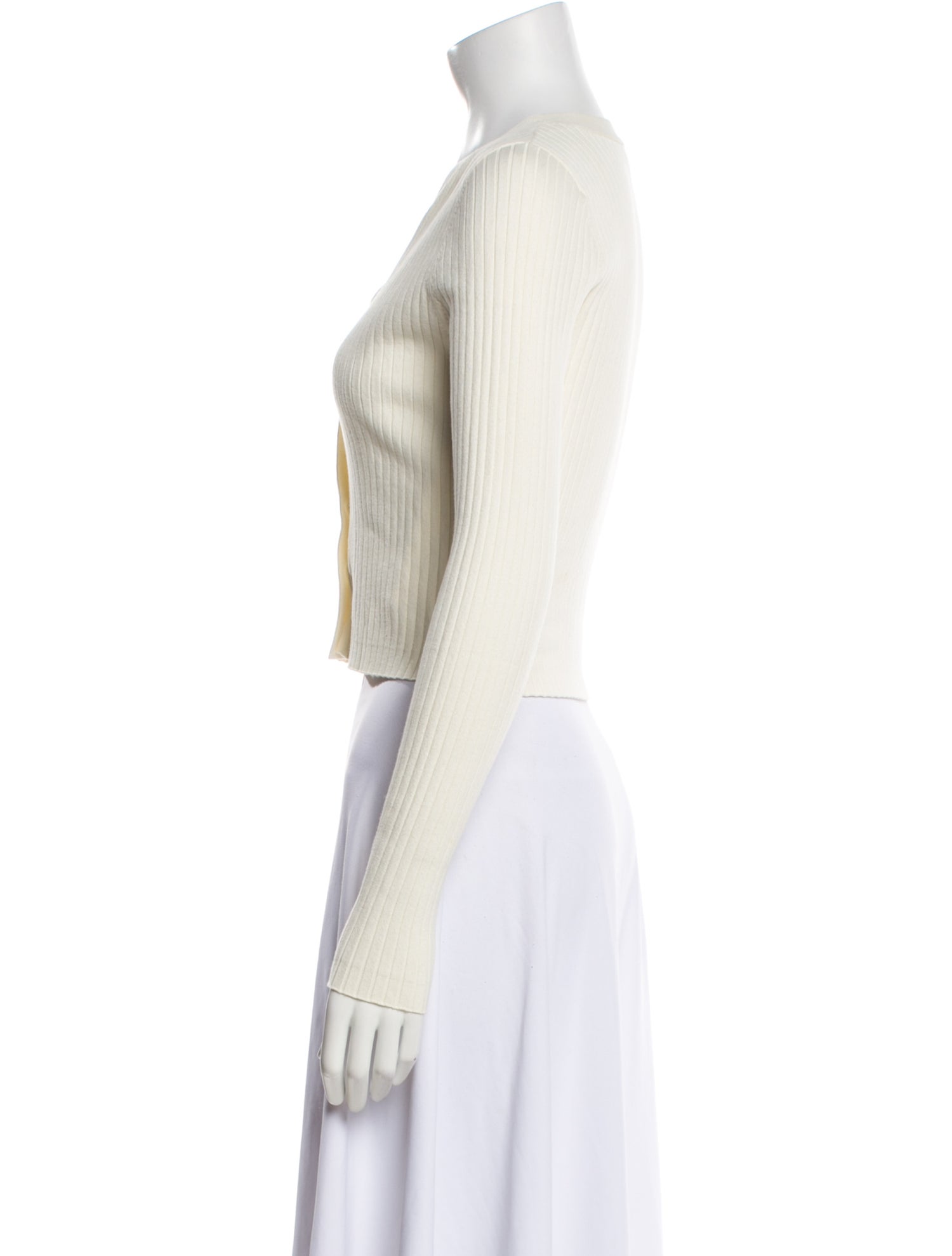 Reformation V-Neck Long Sleeve Crop Top