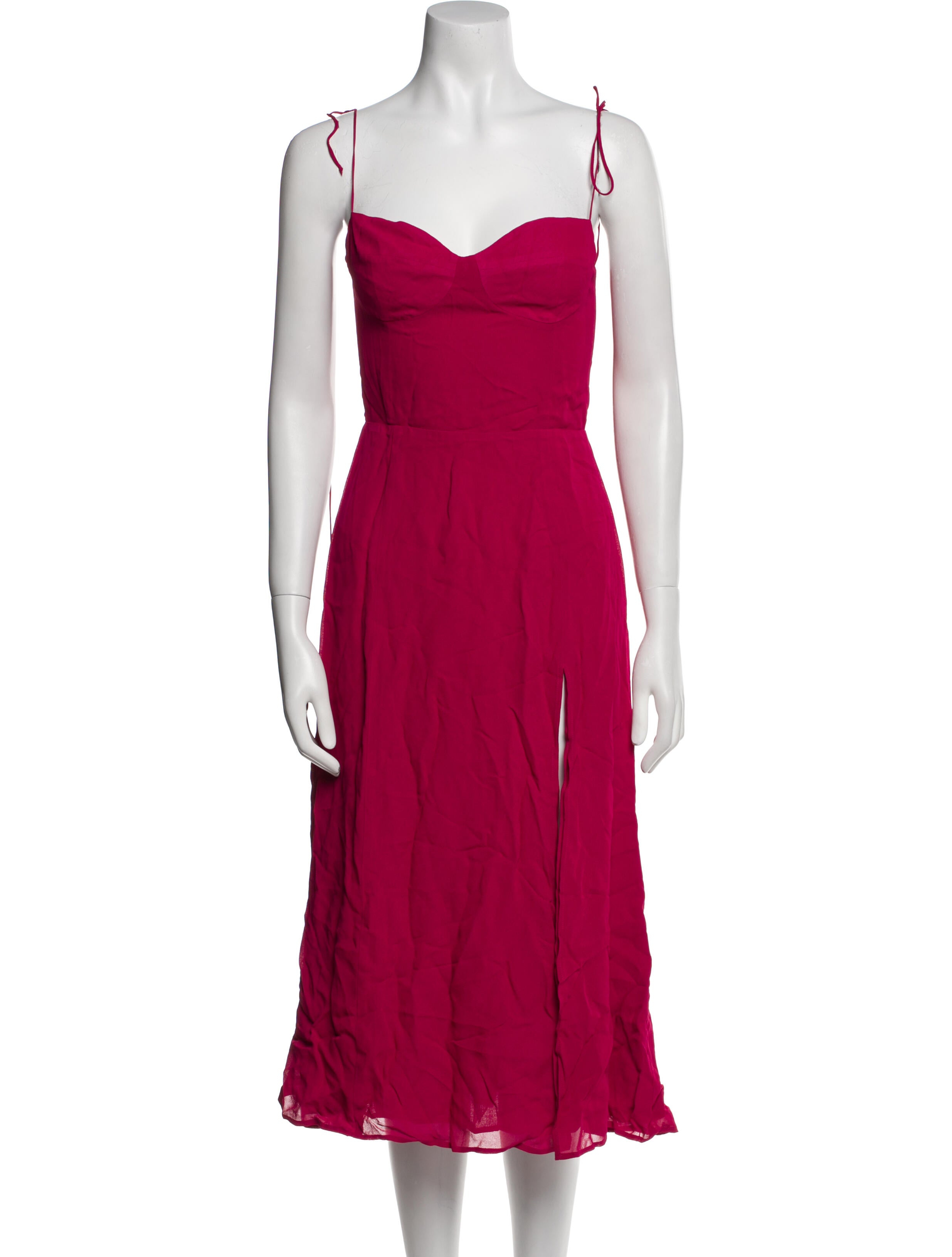 Reformation V-Neck Midi Length Dress