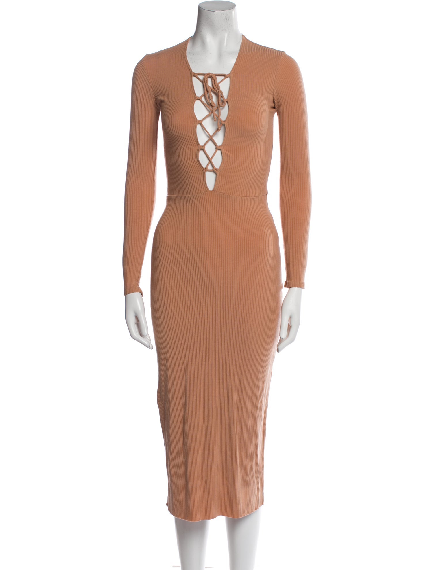 Reformation V-Neck Midi Length Dress