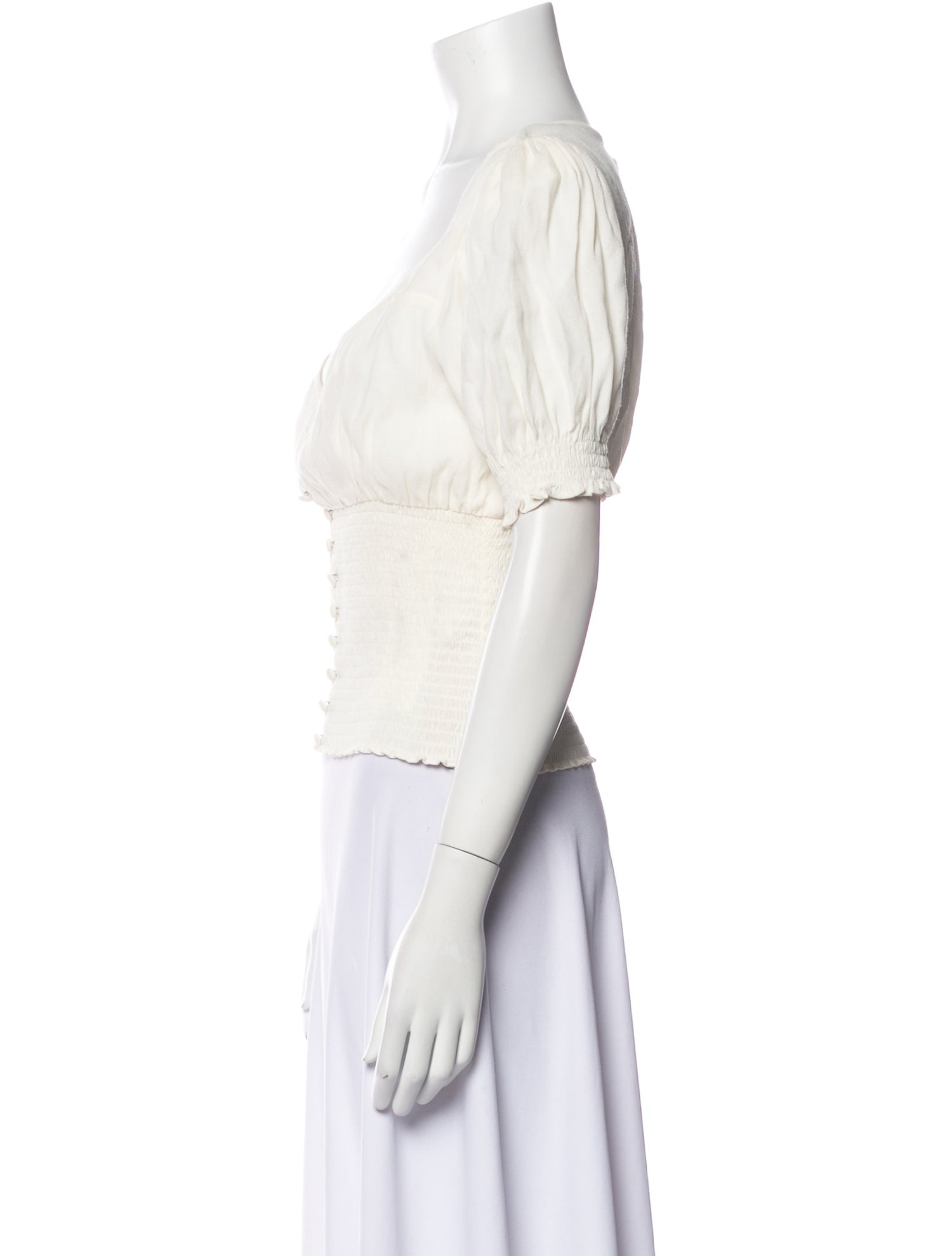 Reformation Square Neckline Short Sleeve Crop Top w/ Tags