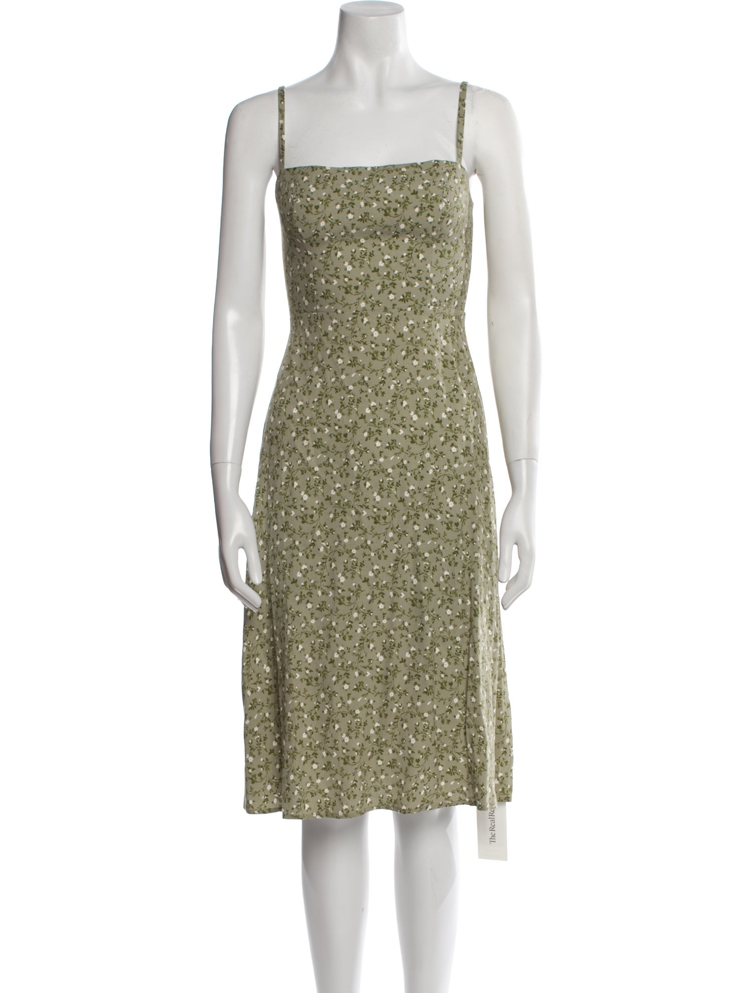 Reformation Square Neckline Midi Length Dress