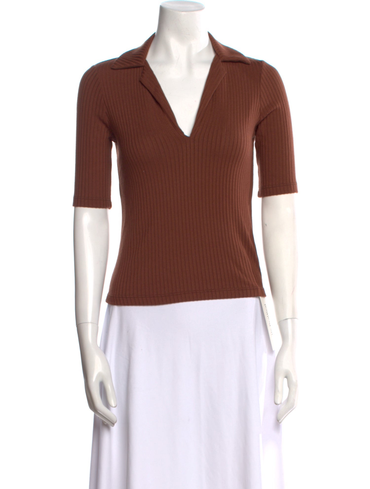 Reformation V-Neck Three-Quarter Sleeve Polo w/ Tags