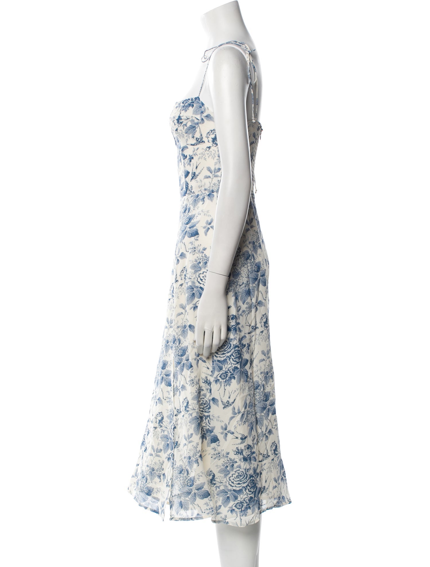 Reformation Floral Print Midi Length Dress