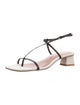 Reformation Leather Cutout Accent T-Strap Sandals