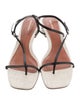 Reformation Leather Cutout Accent T-Strap Sandals