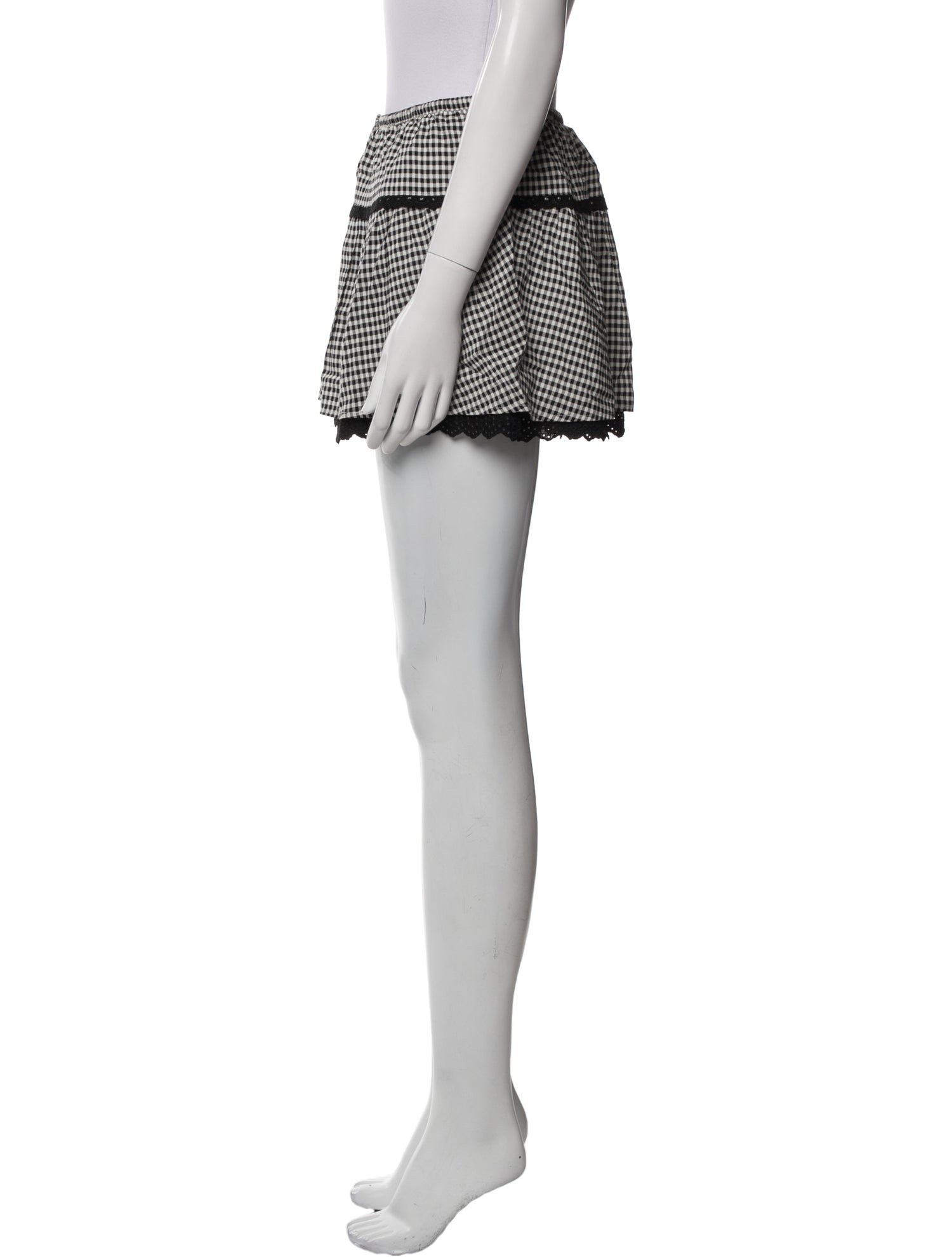 Reformation Plaid Print Mini Skirt