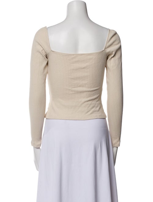 Reformation Square Neckline Long Sleeve Crop Top