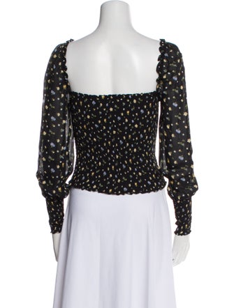 Reformation Printed Square Neckline Crop Top