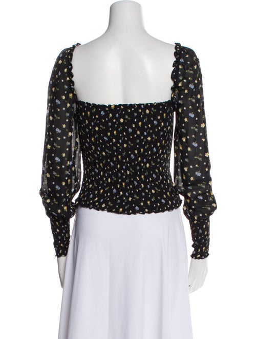 Reformation Printed Square Neckline Crop Top