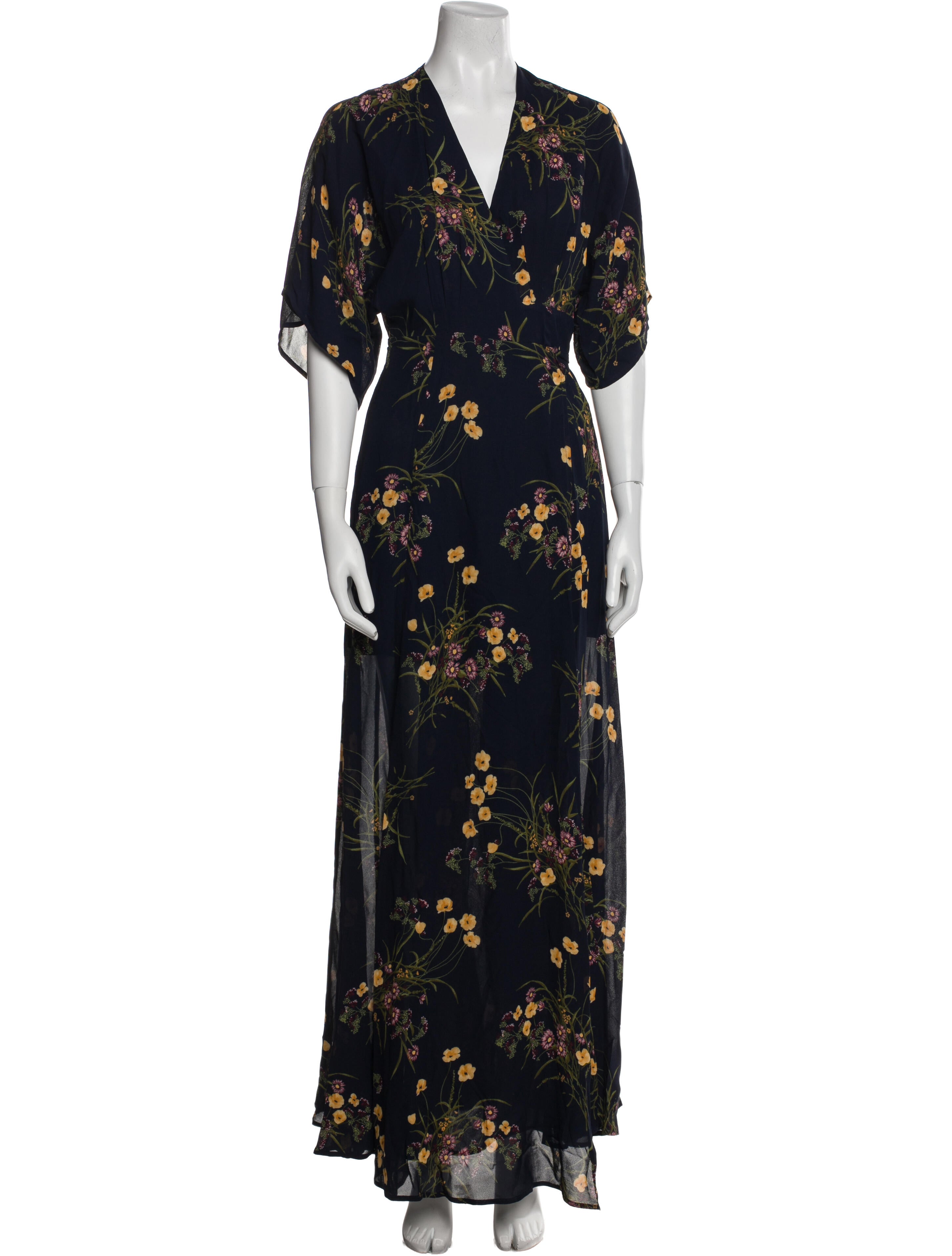 Reformation Floral Print Long Dress