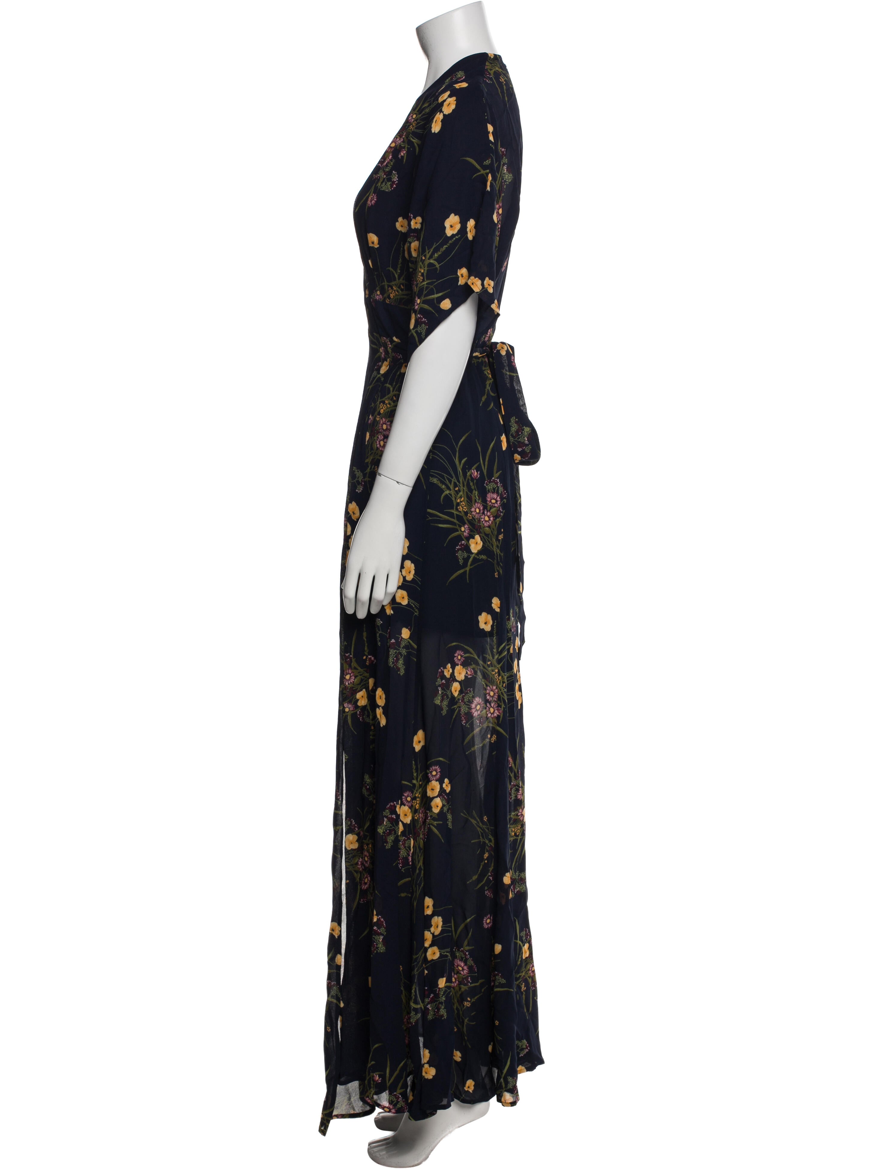 Reformation Floral Print Long Dress